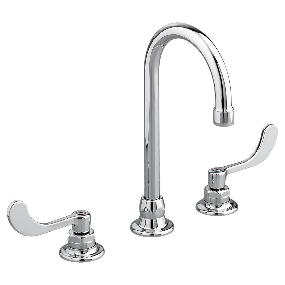 American Standard Monterrey® 8-Inch Widespread Gooseneck Faucet With Wrist Blade Handles 1.5 gpm/5.7 Lpm With 3rd Water Inlet