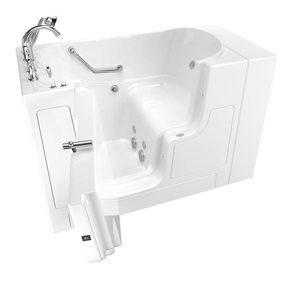American Standard Gelcoat Premium Series 30 in. x 52 in. Outward Opening Door Walk-In Bathtub with Whirlpool system