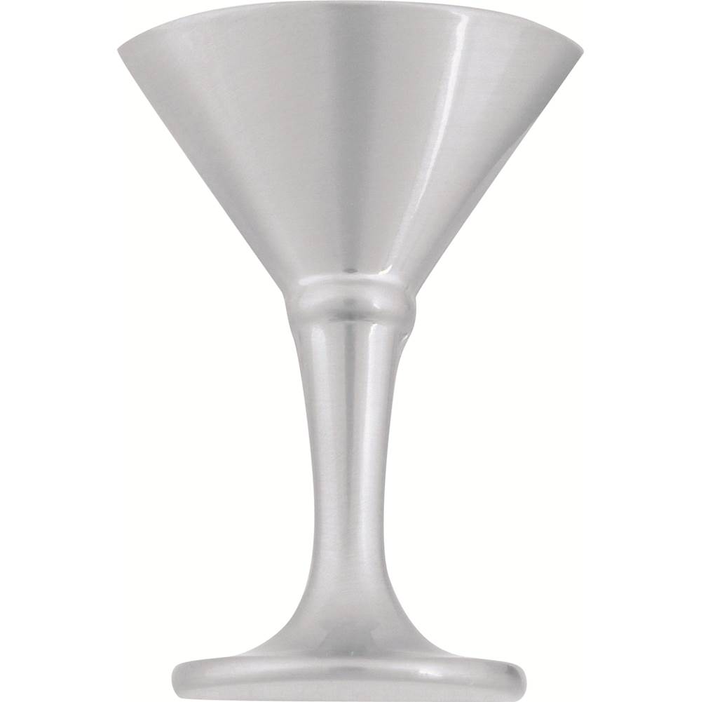 Atlas Martini Glass Knob 2 Inch Brushed Nickel