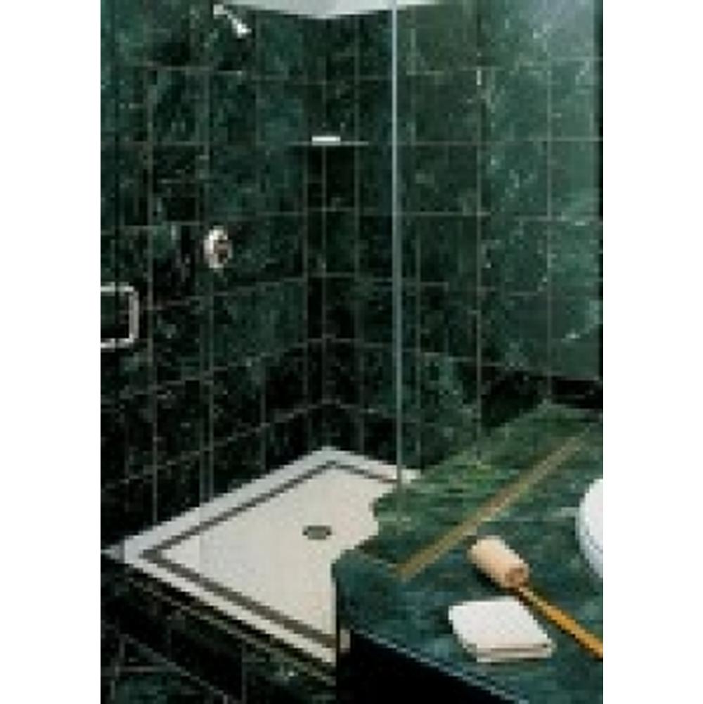 Century Bathworks GAPW-1631NB Door & Notched Panel with 90 Degree Return Panel, Chrome Aluminum, 3/8''