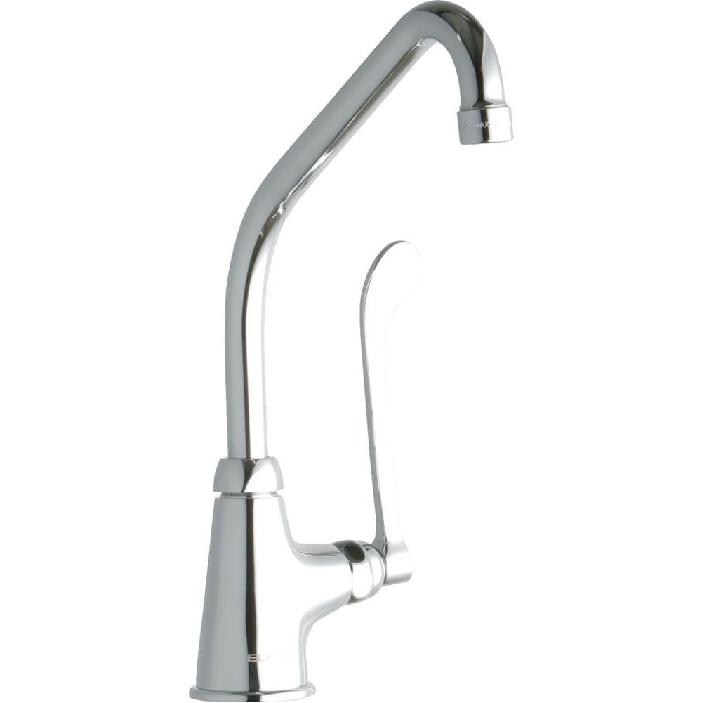Elkay Single Hole with Single Control Faucet with 8'' High Arc Spout 6'' Wristblade Handle Chrome