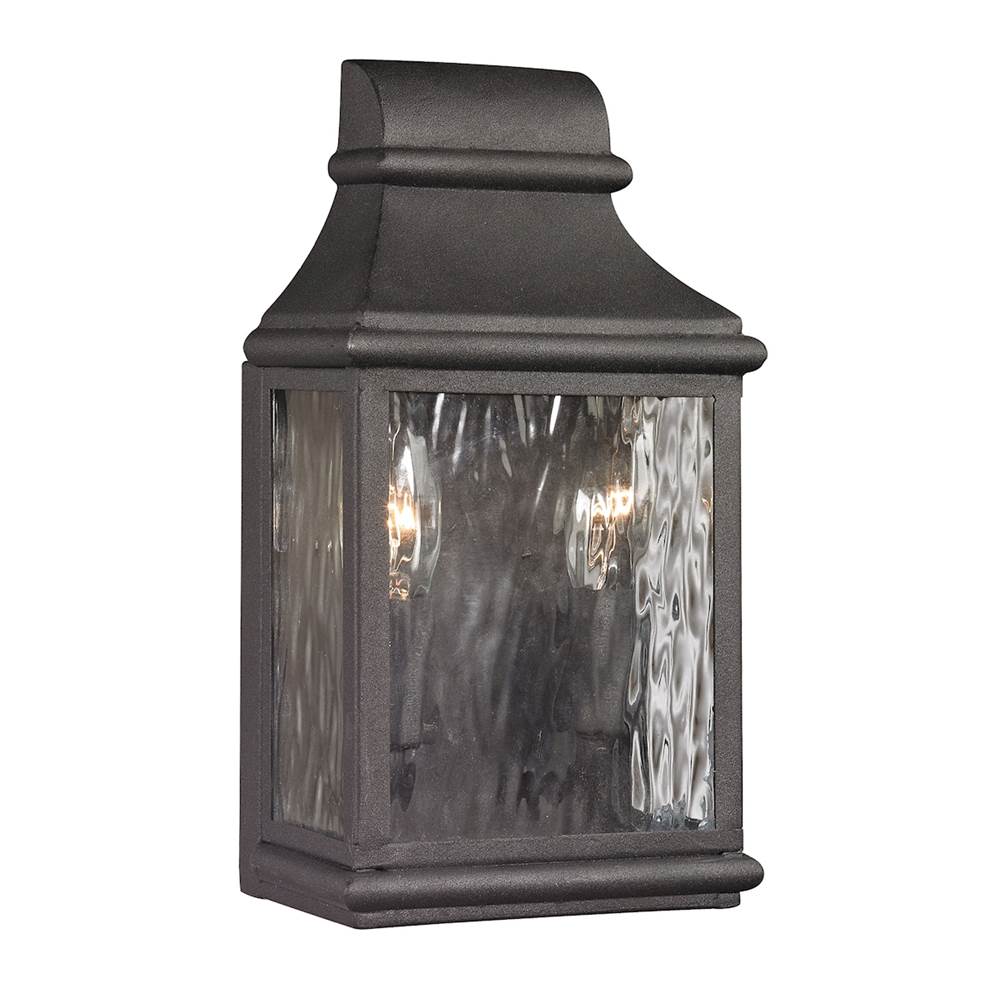 Elk Lighting Forged Jefferson 11'' High 2-Light Outdoor Sconce - Charcoal