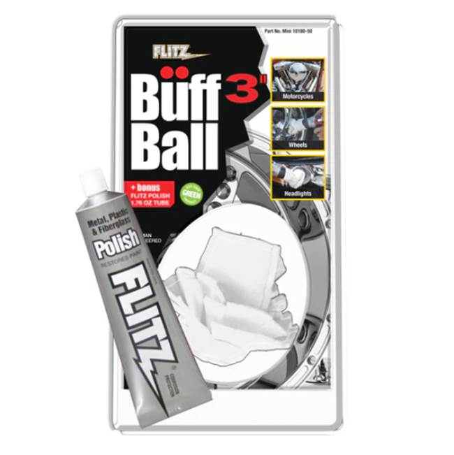 Flitz 3'' Buff Ball (Wheels, Motorcycle, Diamond Plate, Boat Accessories)