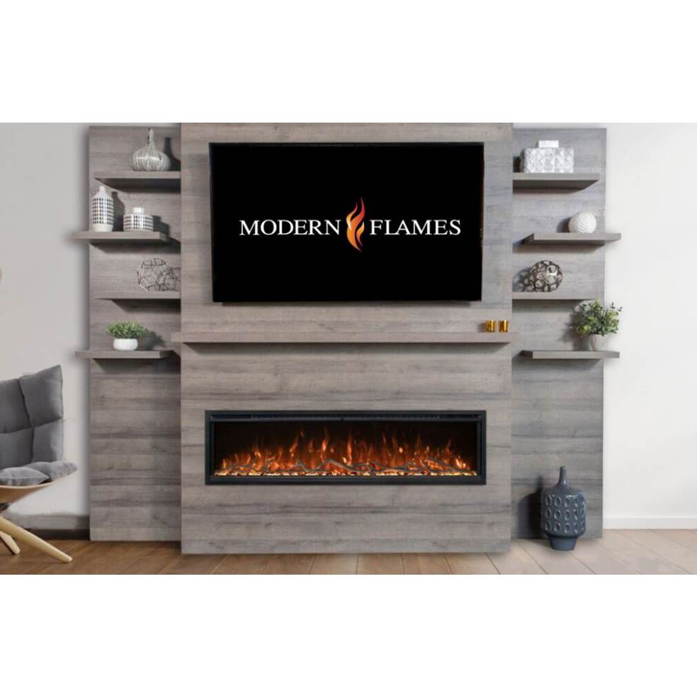 Modern Flames Weathered Walnut LPM-6816 Wall Mounted Floating Electric Fireplace
