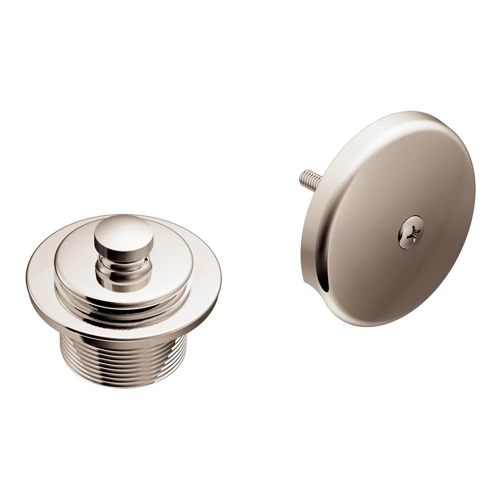 Moen Push-N-Lock Tub and Shower Drain Kit with 1-1/2 Inch Threads, Polished Nickel