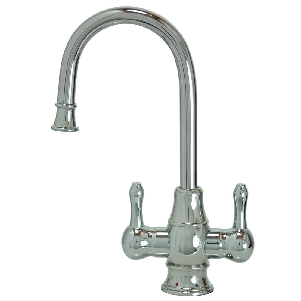 Mountain Plumbing Hot & Cold Water Faucet with Traditional Curved Body & Curved Handles