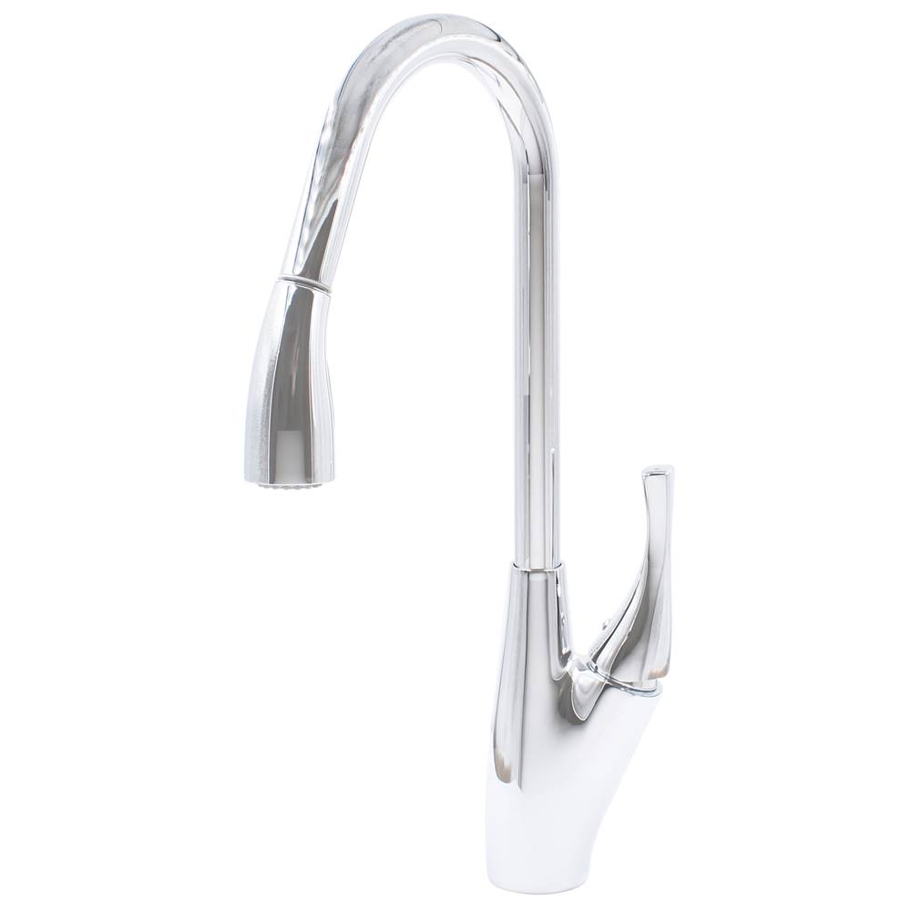 Novatto Novatto Dual Action Single Lever Pull-down Kitchen Faucet in Chrome