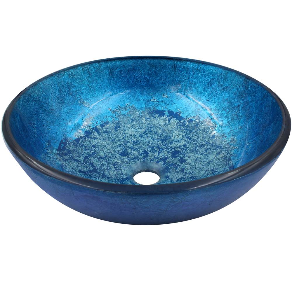 Novatto Novatto MISCELA Blue Glass Vessel Bath Sink