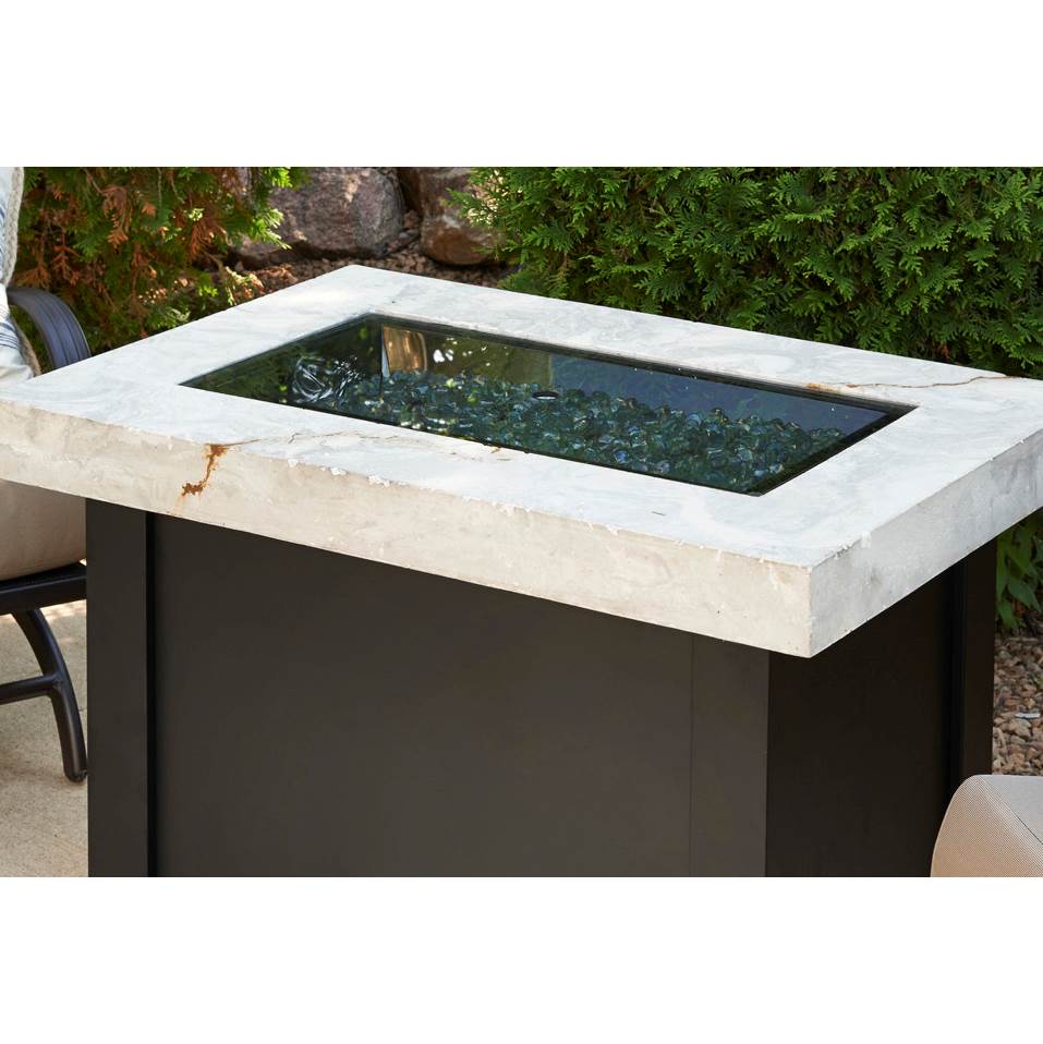 The Outdoor Greatroom 12'' X 24'' Rectangular Tempered Grey Glass Burner Cover