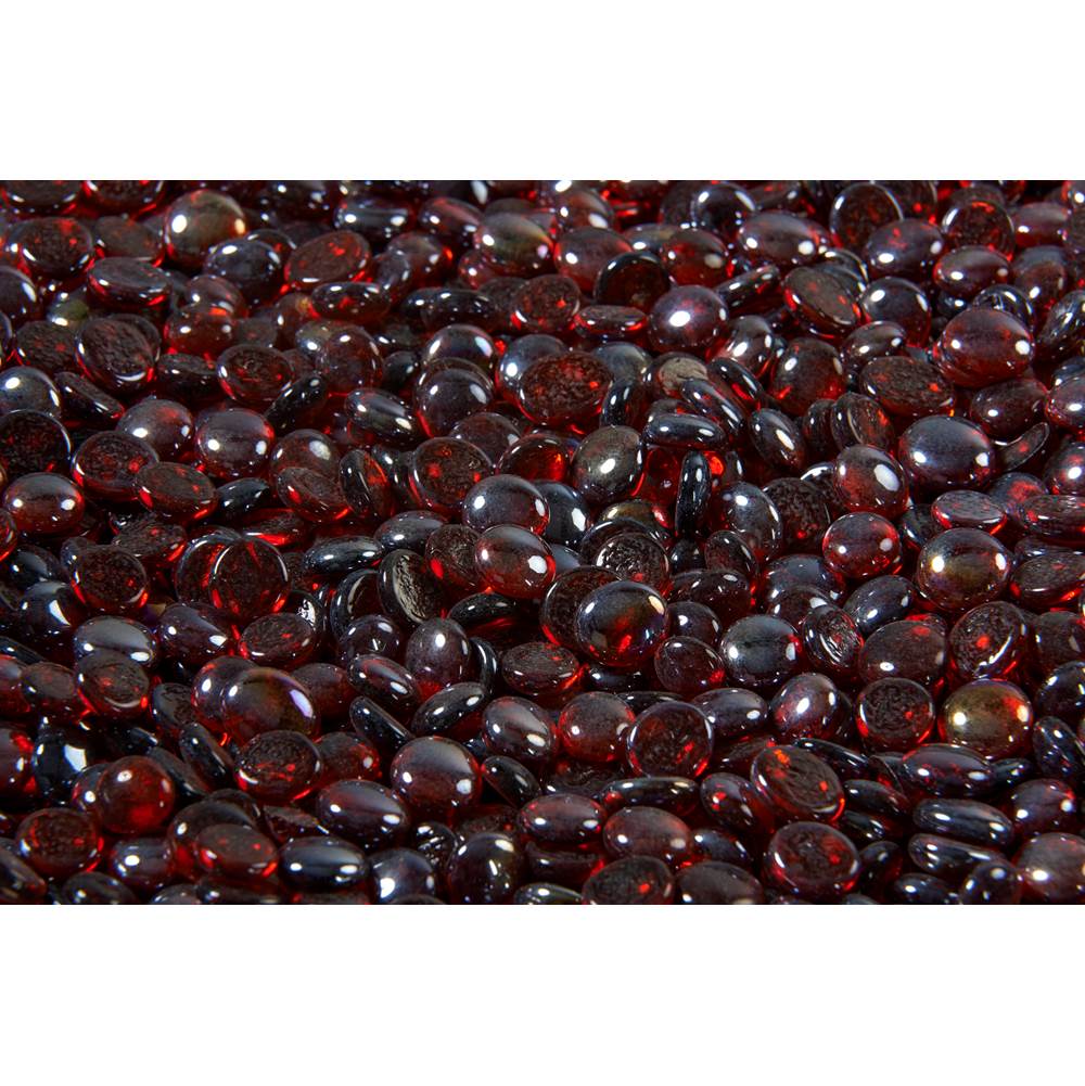 The Outdoor Greatroom Ruby Tempered Fire Glass Gems. (5 lb Container)