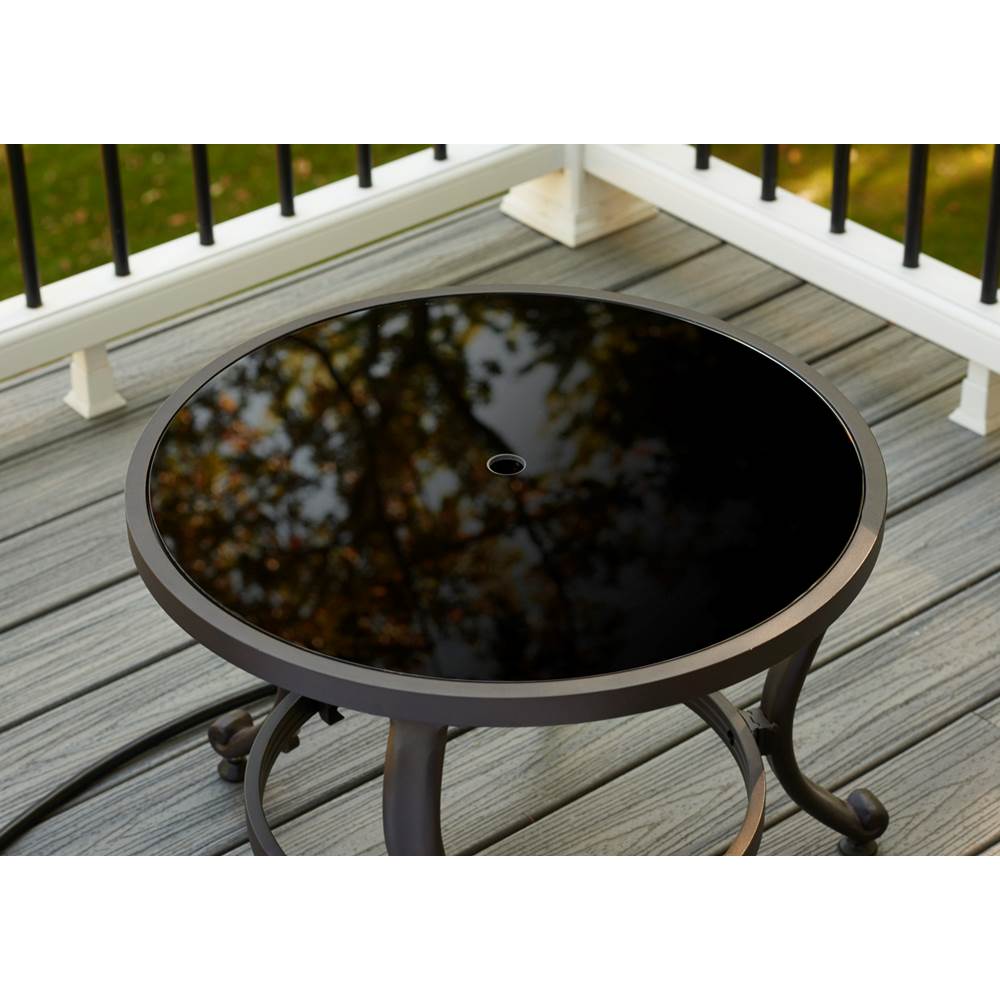 The Outdoor Greatroom 20'' Round Black Tempered Glass Burner Cover