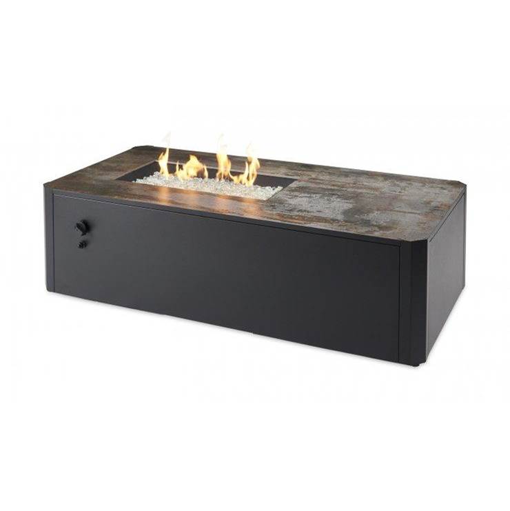 The Outdoor Greatroom Kinney Rectangular Gas Fire Pit Table