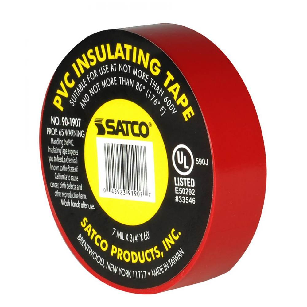 Satco Red Elec Tape 60 Ft. 3/4''