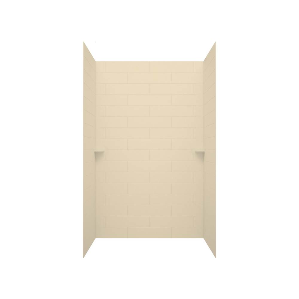 Swan MSMK84-3262 32 x 62 x 84 Swanstone® Modern Subway Tile Glue up Shower Wall Kit in Bone