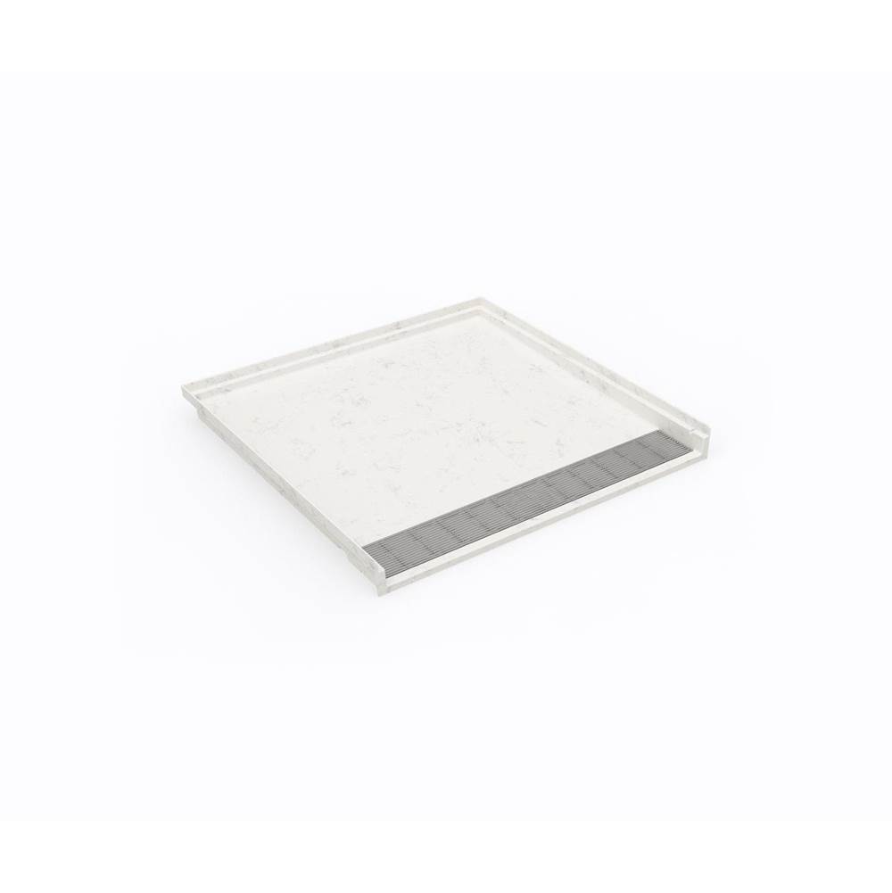 Swan STF-3838 38 x 38 Performix Alcove Shower Pan with Center Drain Carrara