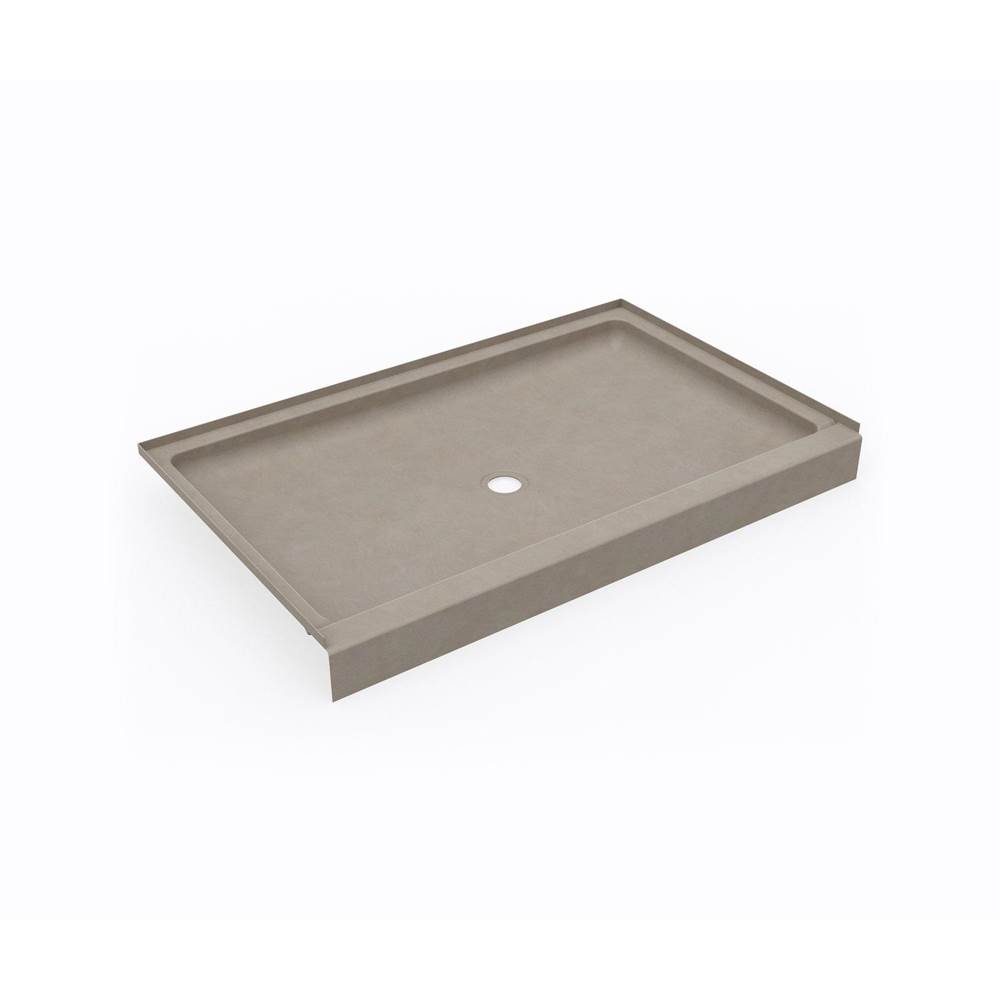 Swan SS-3454 34 x 54 Swanstone® Alcove Shower Pan with Center Drain Limestone