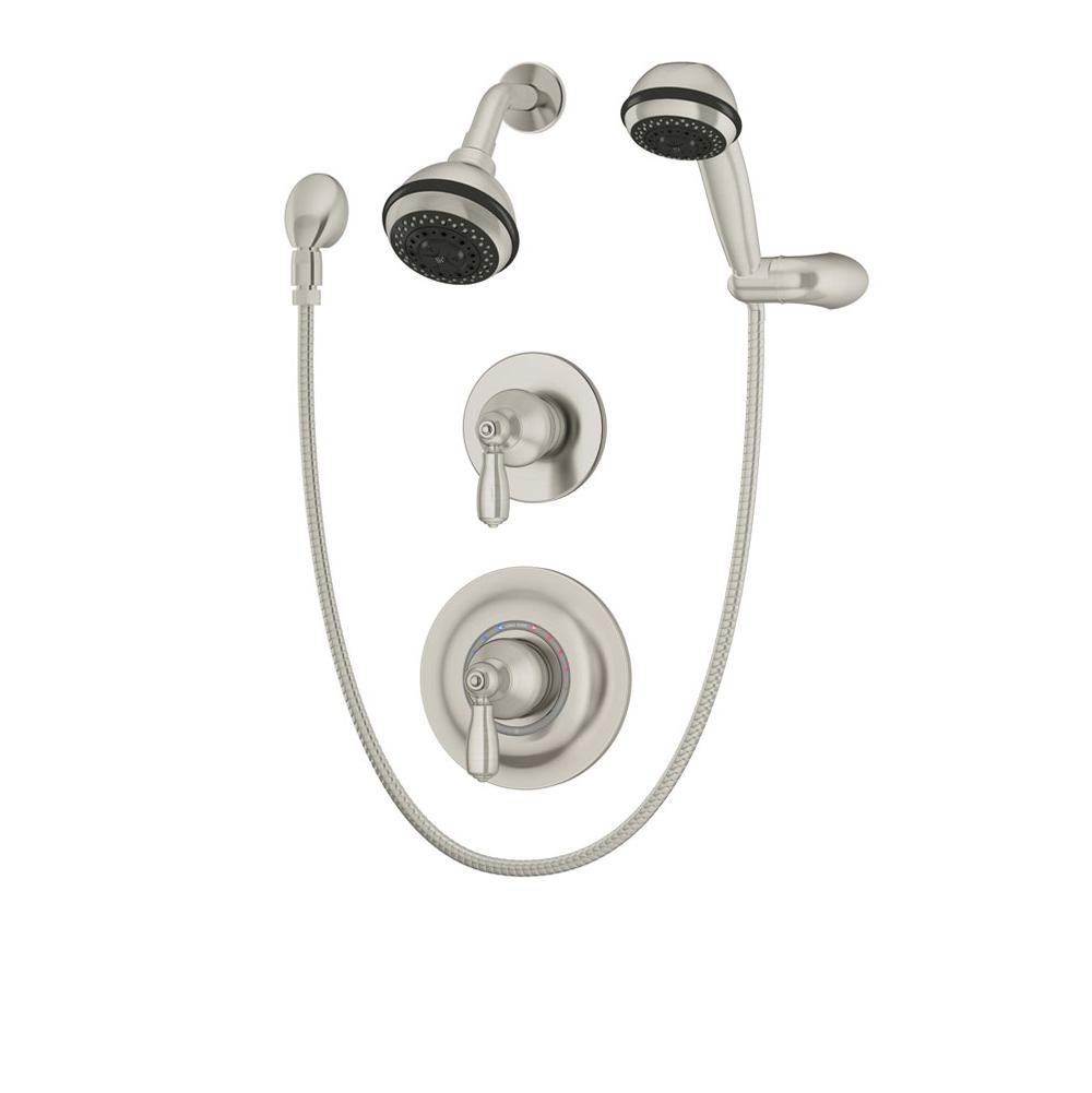Symmons Allura 2-Handle 3-Spray Shower Trim with 3-Spray Hand Shower in Polished Chrome (Valves Not Included)