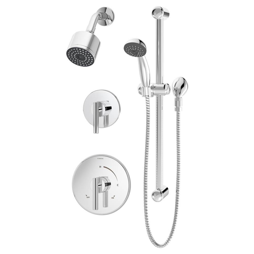 Symmons Dia 2-Handle 1-Spray Shower Trim with 1-Spray Hand Shower in Polished Chrome (Valves Not Included)