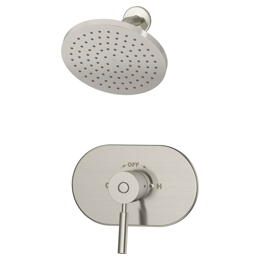 Symmons Sereno Single Handle 1-Spray Shower Trim in Satin Nickel - 1.5 GPM (Valve Not Included)