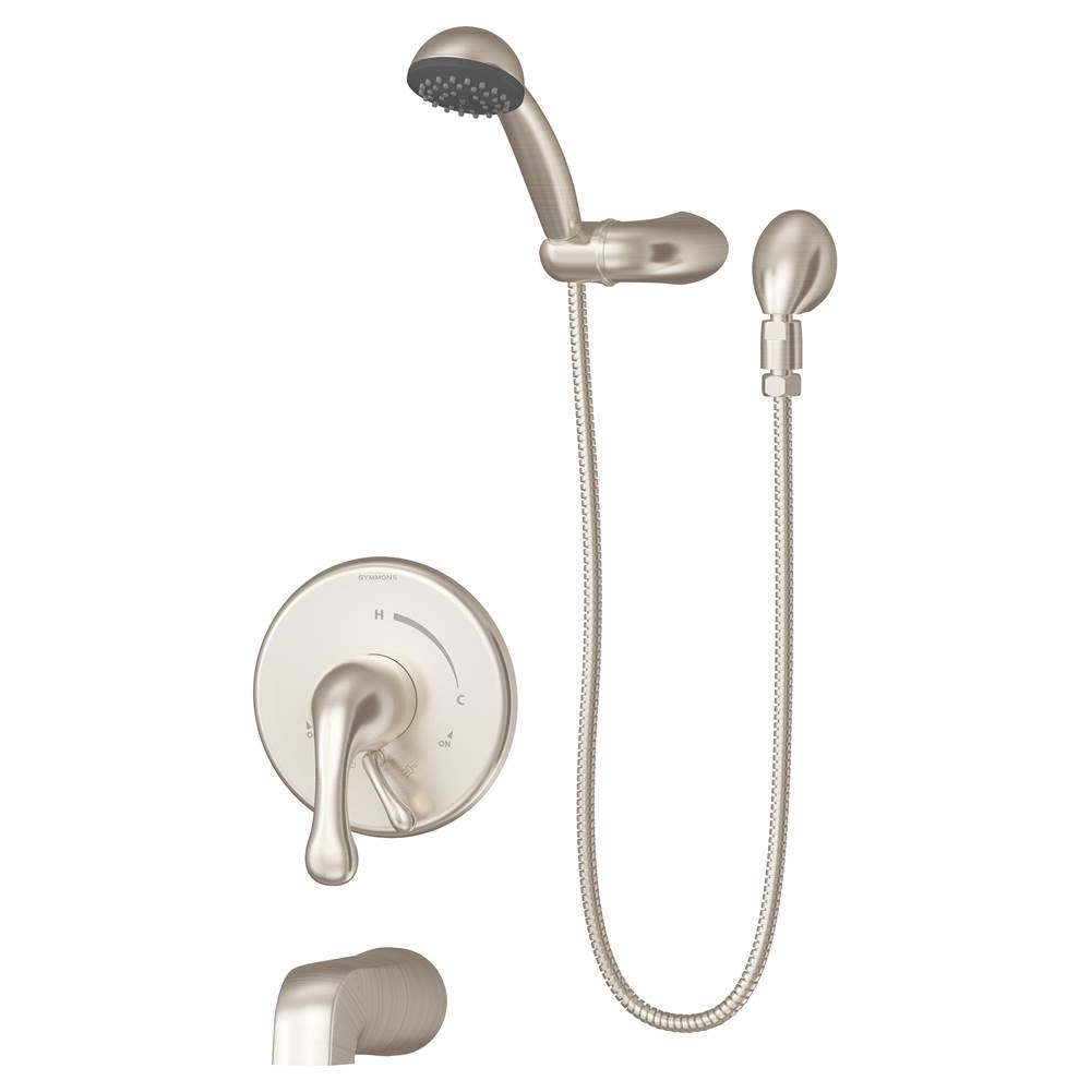 Symmons Unity Single Handle 1-Spray Tub and Hand Shower Trim in Satin Nickel - 1.5 GPM (Valve Not Included)