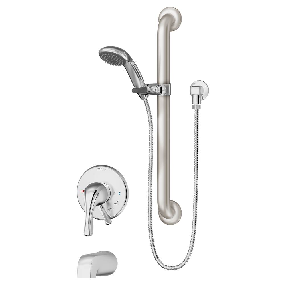 Symmons Origins Single Handle 1-Spray Tub and Hand Shower Trim in Polished Chrome - 1.5 GPM (Valve Not Included)