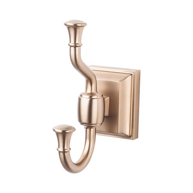 Top Knobs Stratton Bath Double Hook  Brushed Bronze