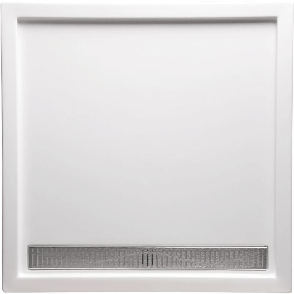 Americh 38'' x 38'' Single Threshold DS Base w/Square Drain - Biscuit