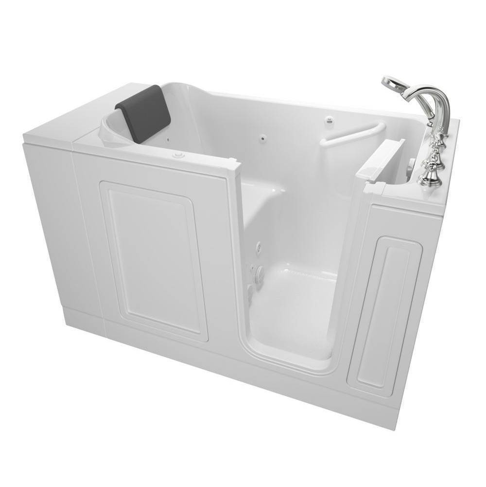 American Standard Acrylic Luxury Series 30 x 51 -Inch Walk-in Tub With Whirlpool System - Right-Hand Drain With Faucet