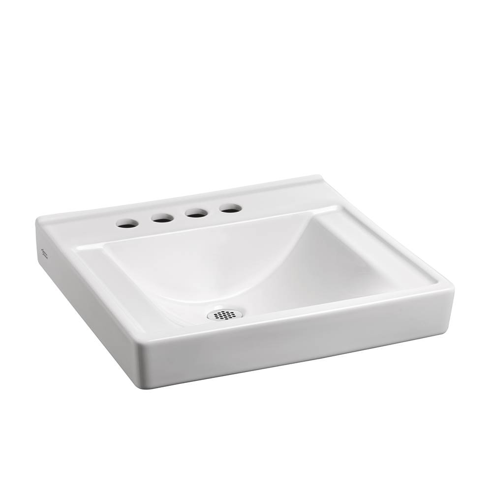 American Standard Decorum® Wall-Hung EverClean® Sink Less Overflow with 4-Inch Centerset and Extra Left-Hand Hole