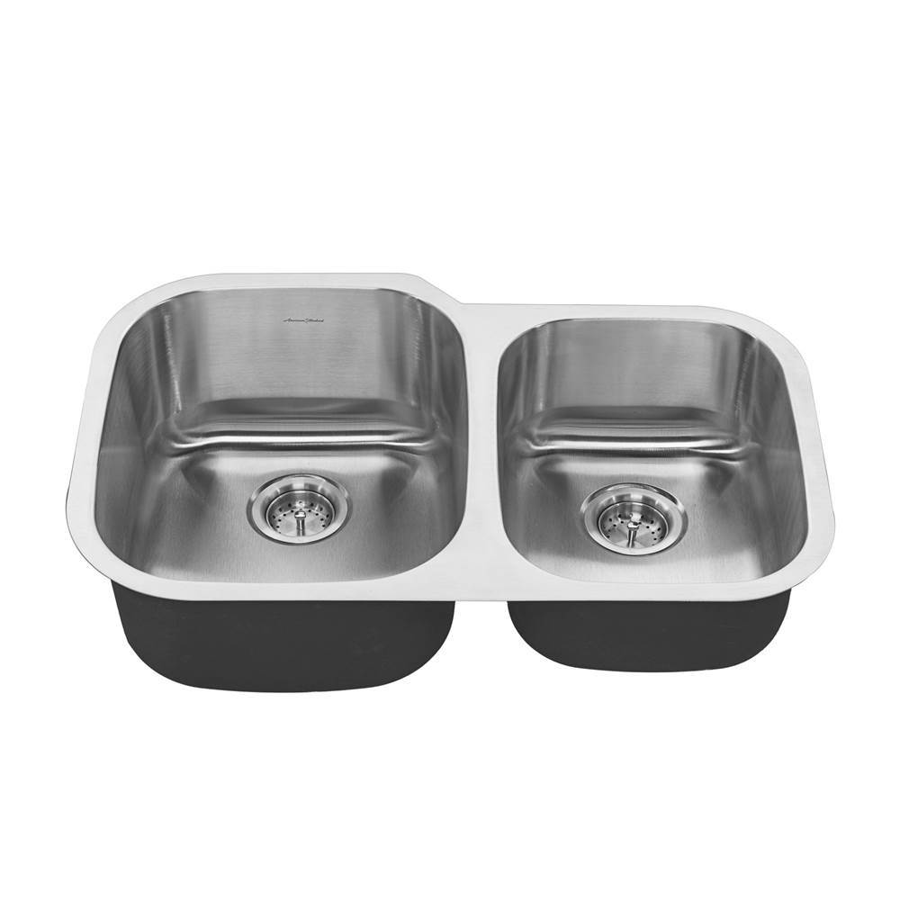 American Standard Portsmouth® 32 x 21-Inch Stainless Steel Undermount Double-Bowl Kitchen Sink