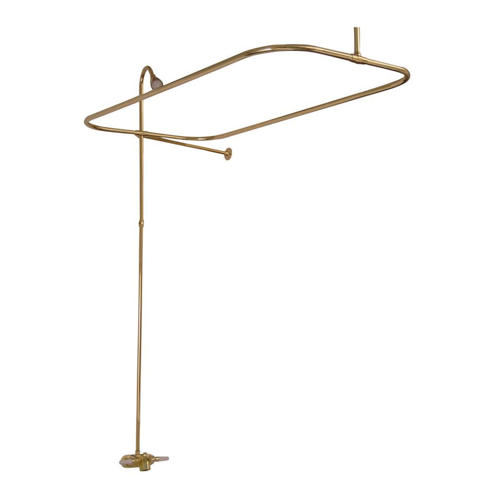 Barclay Converto Shower w/54'' Rect Rod, Fct, Riser, Polished Brass