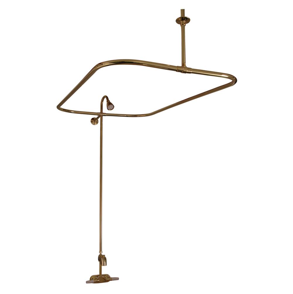 Barclay Converto Shower w/48'' Rect Rod, Code Spout, Polished brass