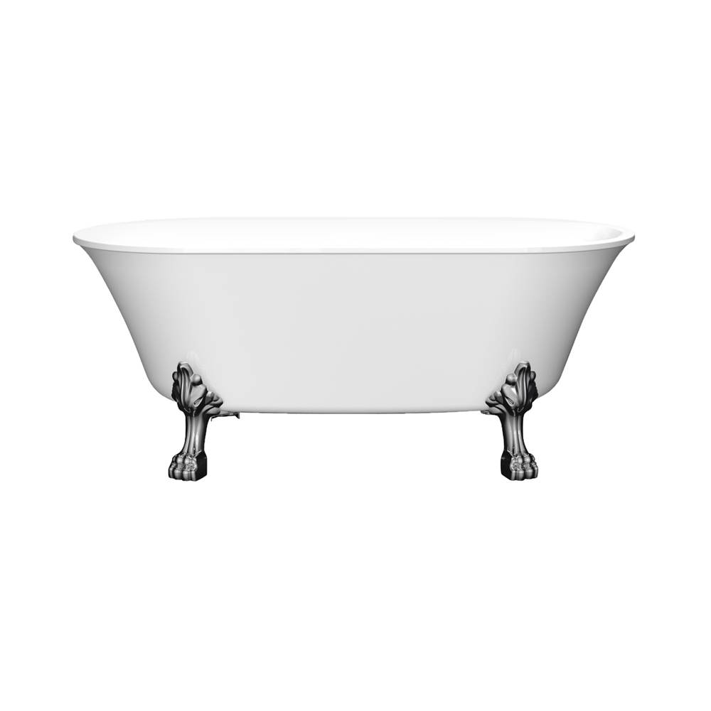 Central Kitchen & Bath ShowroomBarclayCher 63'' Acrylic Double EndedNo Holes, White, BN Lion Feet