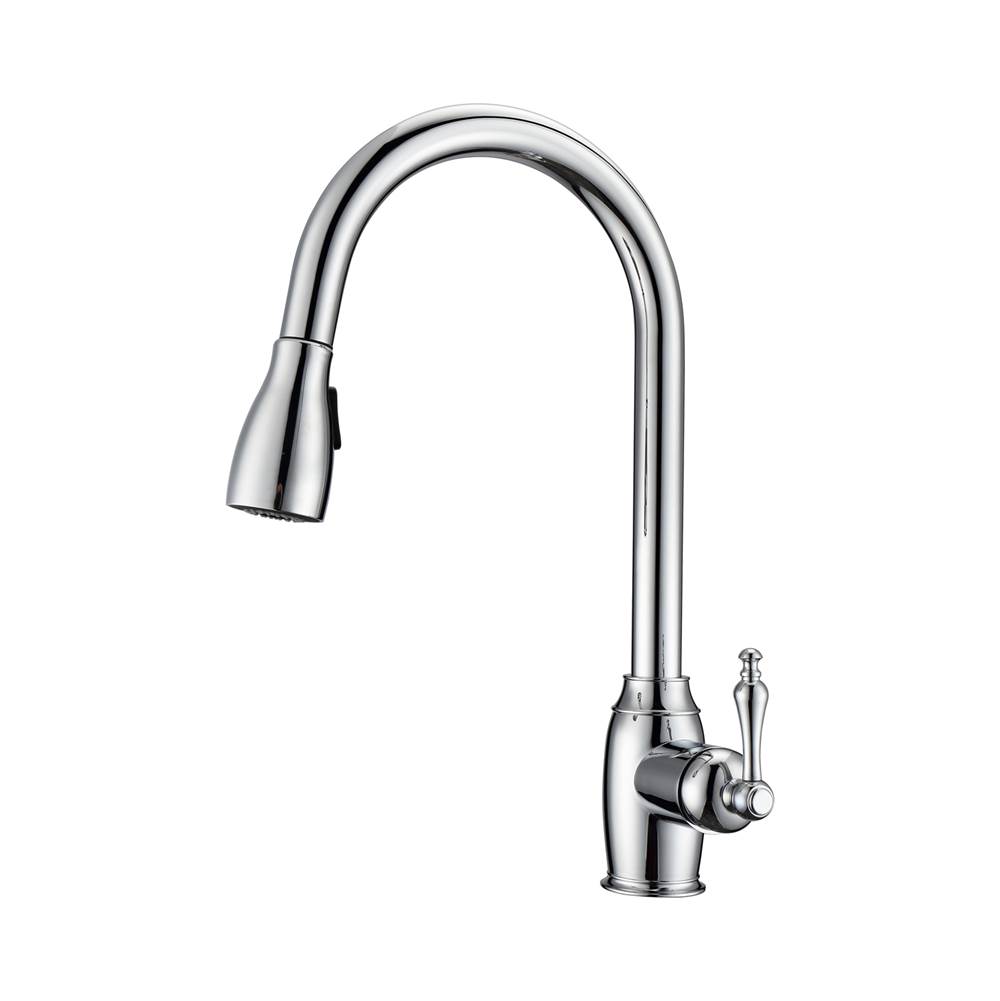 Barclay Bistro Kitchen Faucet,Pull-OutSpray, Metal Lever Handles, CP