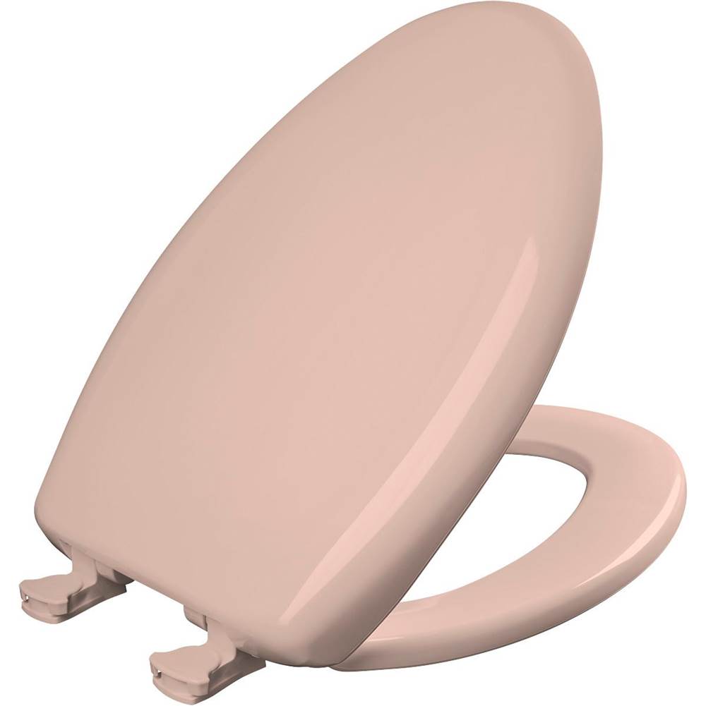 Bemis Elongated Plastic Toilet Seat with WhisperClose with EasyClean & Change Hinge and STA-TITE in Venetian Pink