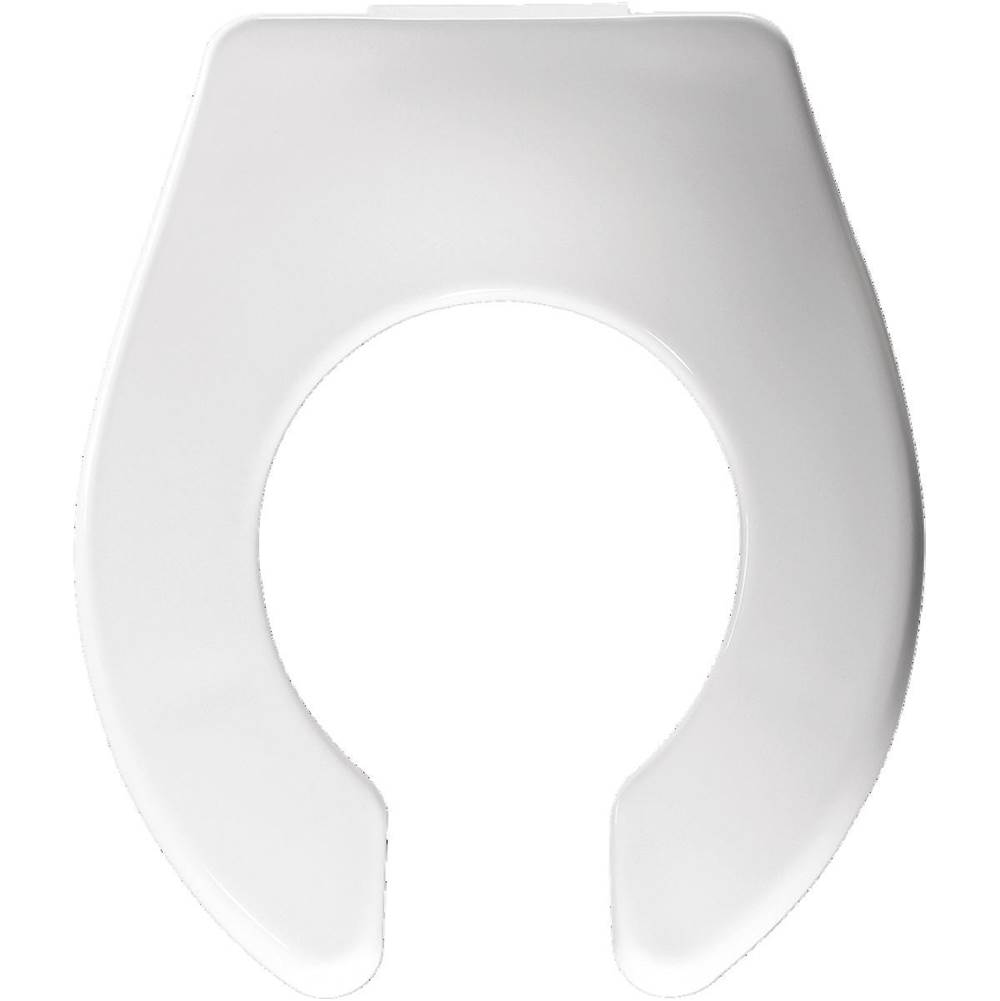 Bemis Baby Bowl Plastic Open Front Less Cover Toilet Seat with STA-TITE Check Hinge and DuraGuard - White