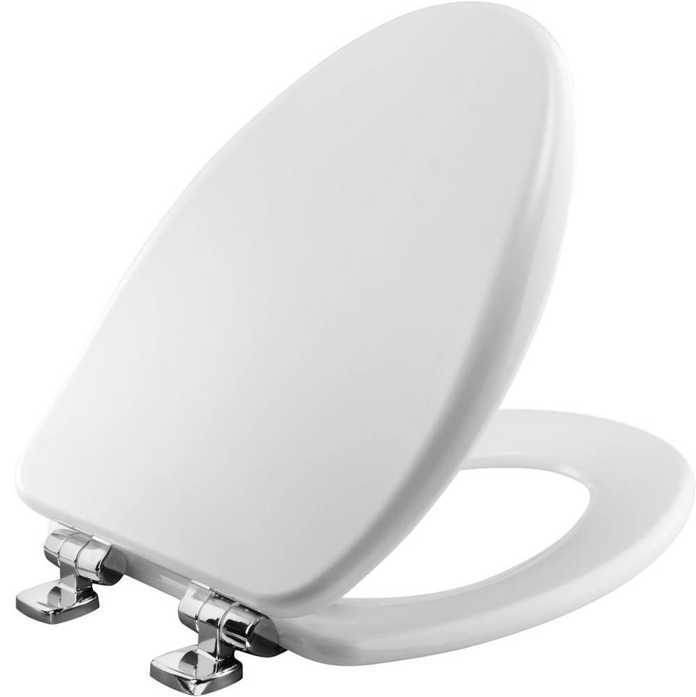 Bemis Bemis Alesio™ Elongated High Density™ Enameled Wood Toilet Seat in White with STA-TITE® Seat Fastening System™