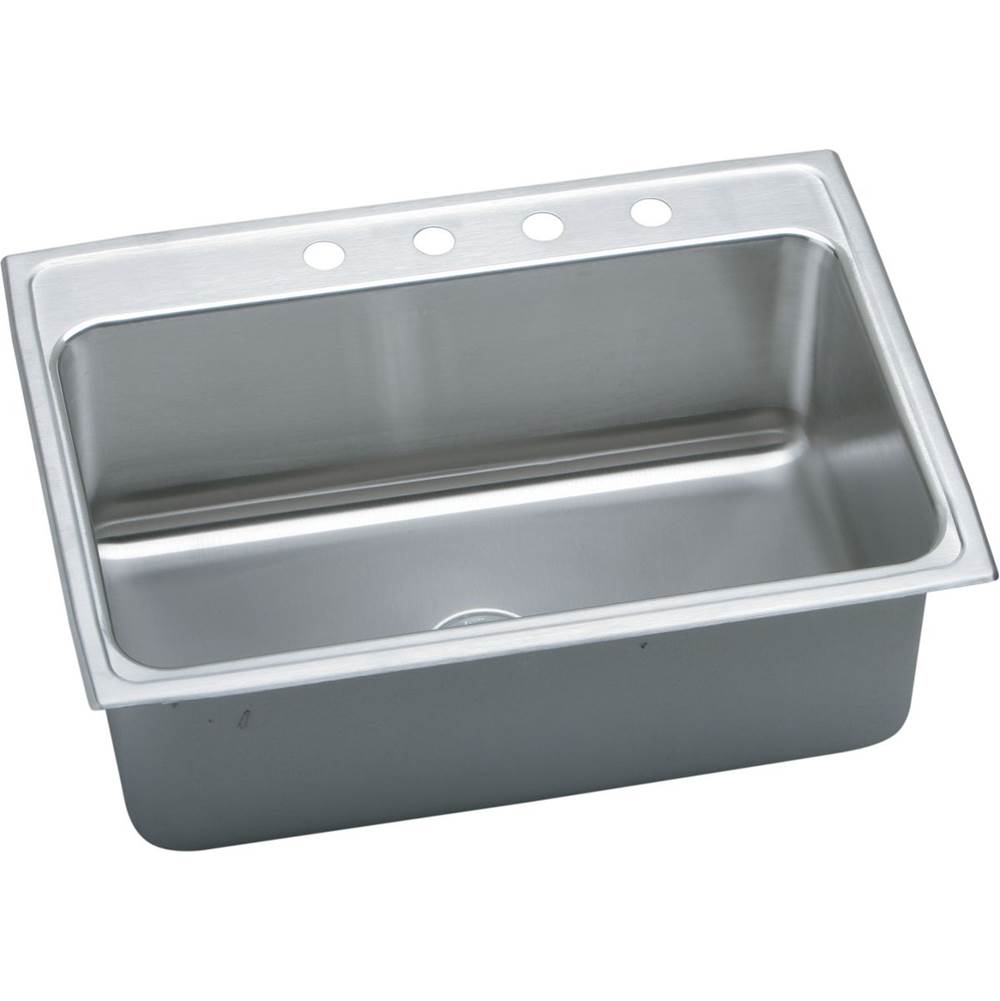 Elkay Lustertone Classic Stainless Steel 31'' x 22'' x 10-1/8'', Single Bowl Drop-in Sink with Quick-clip