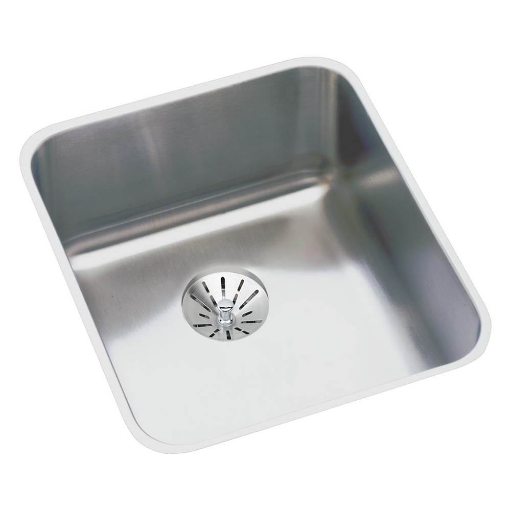 Elkay Lustertone Classic Stainless Steel 16'' x 18-1/2'' x 5-3/8'', Single Bowl Undermount ADA Sink with Perfect Drain