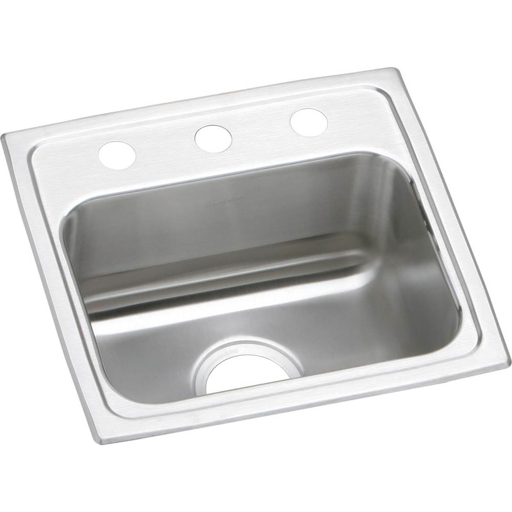 Central Kitchen & Bath ShowroomElkayLustertone Classic Stainless Steel 17'' x 16'' x 4-1/2'', 2-Hole Single Bowl Drop-in ADA Sink