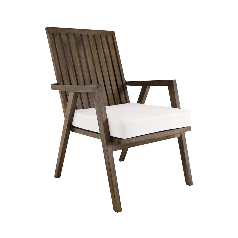 Elk Home Teak Garden Patio Chair Cushion in White