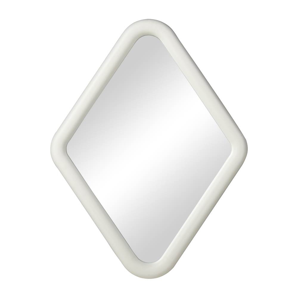 Elk Home Diamond Wall Mirror - Whitewash