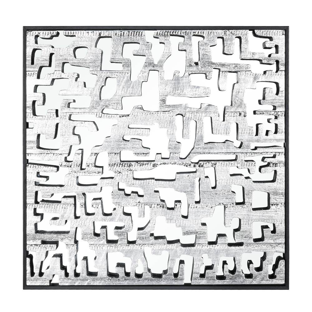 Elk Home Mapped Dimensional Wall Art - Silver