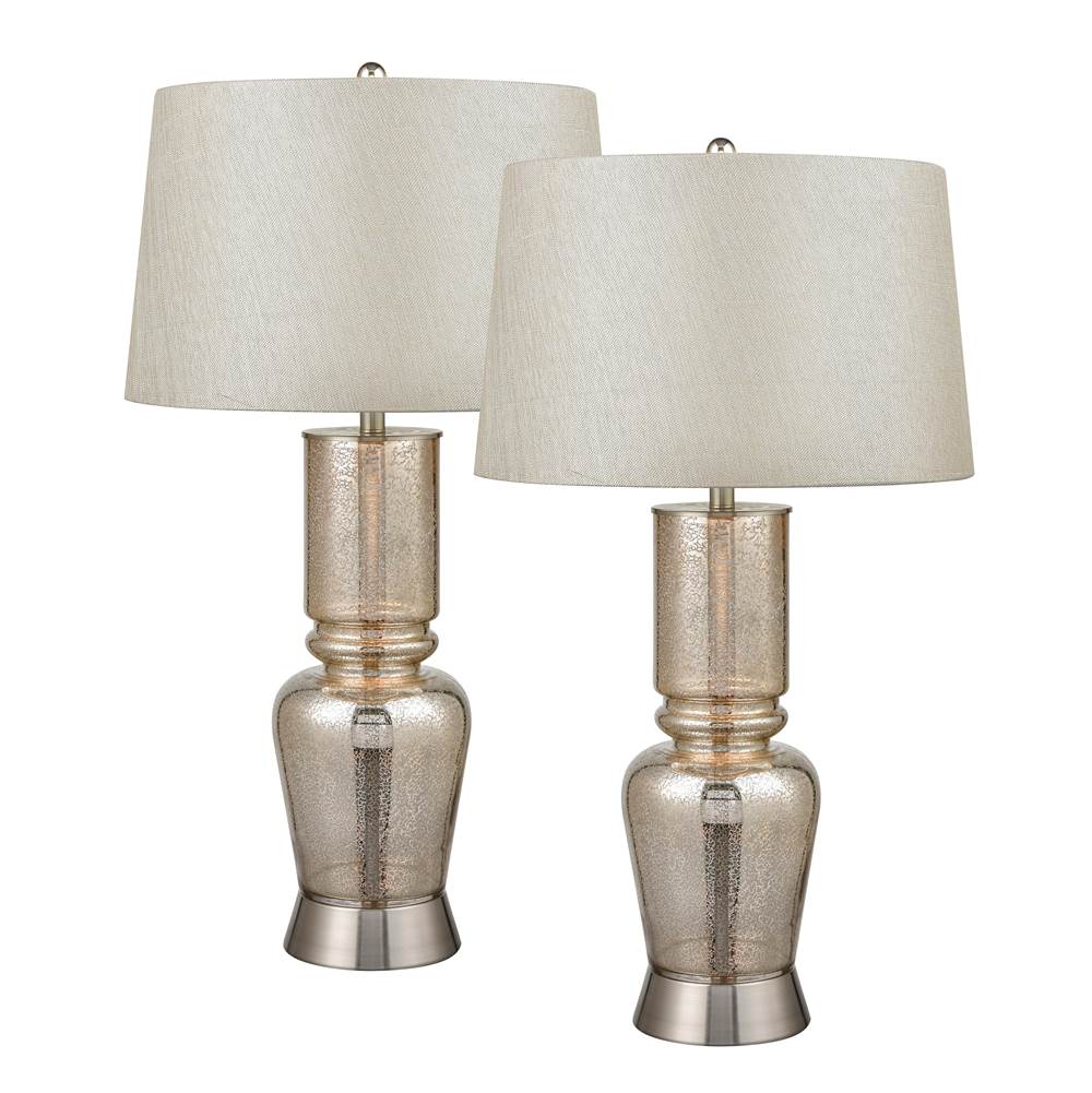 Elk Home Sisely 35'' High 1-Light Table Lamp - Set of 2 Silver Mercury
