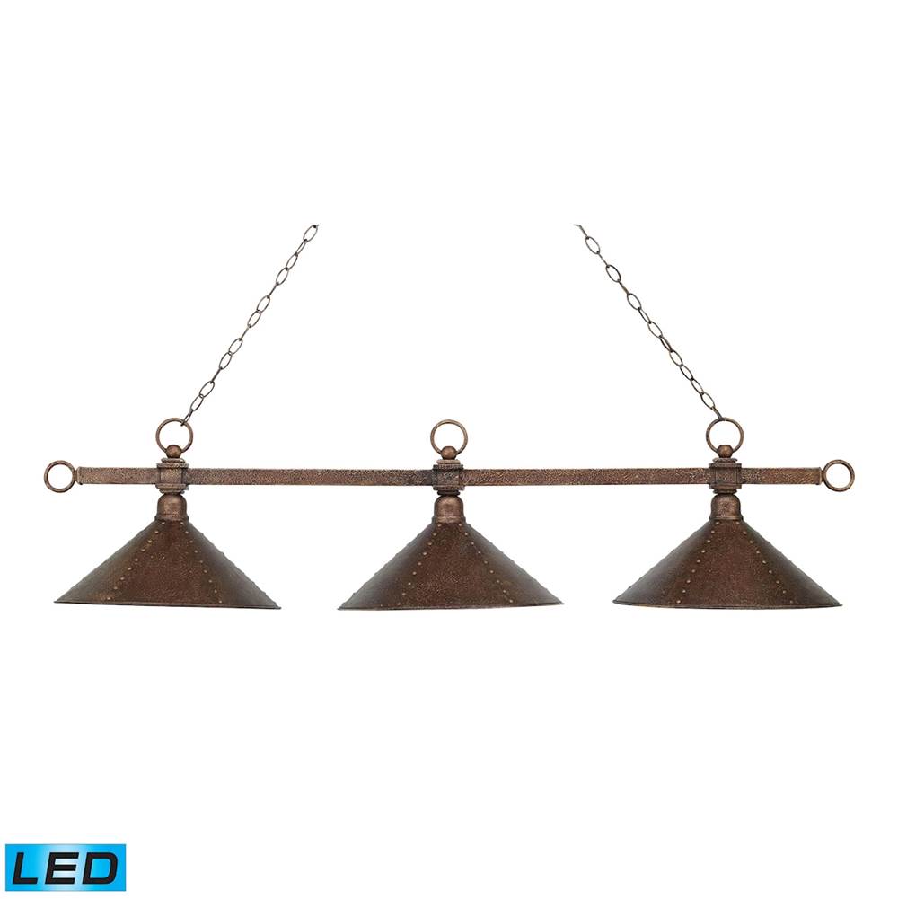 Elk Lighting Designer Classics 58'' Wide 3-Light Linear Chandelier - Antique Copper