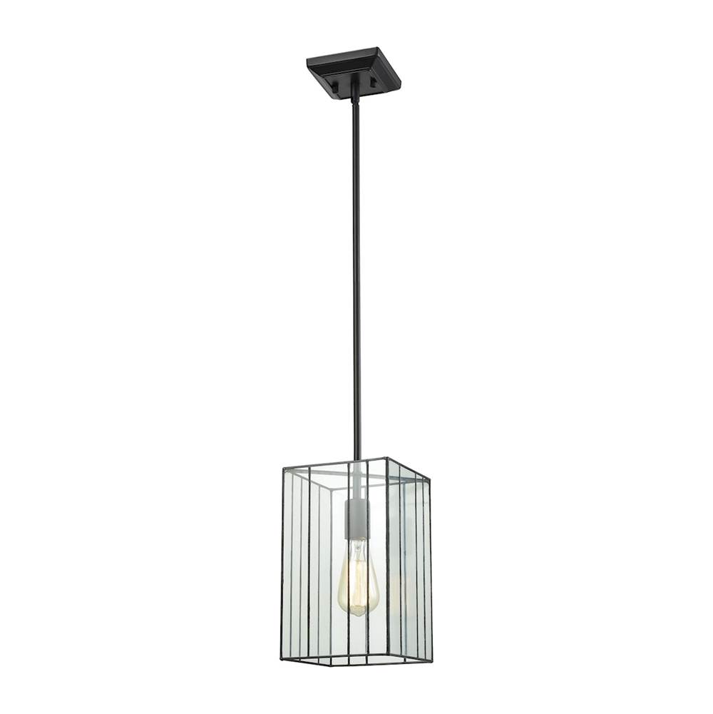 Elk Lighting Lucian 1-Light Mini Pendant in Oil Rubbed Bronze With Clear Glass