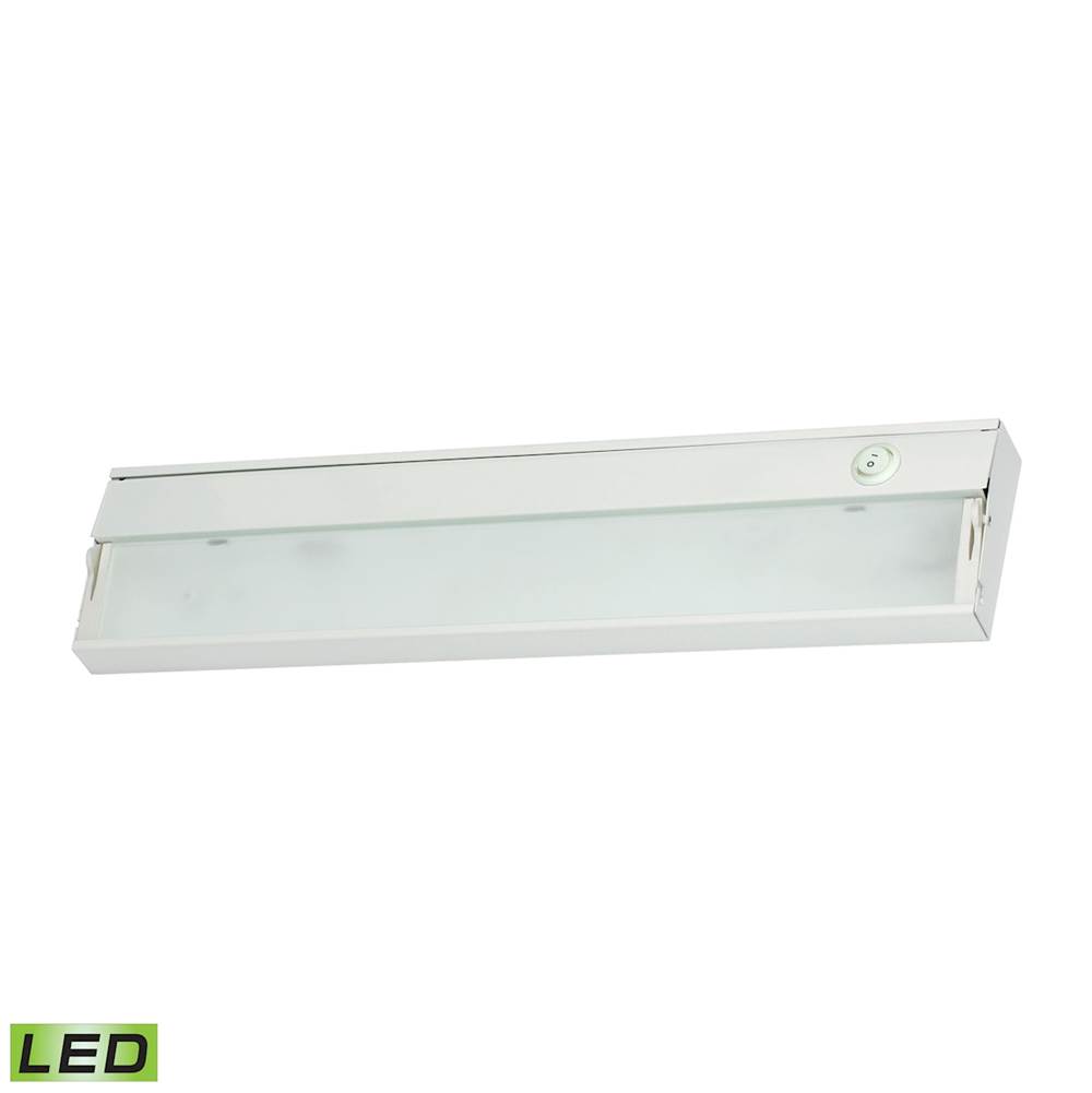 Elk Lighting Zeeled 2-Light Under-Cabinet Light in White With Diffused Glass - Integrated LED