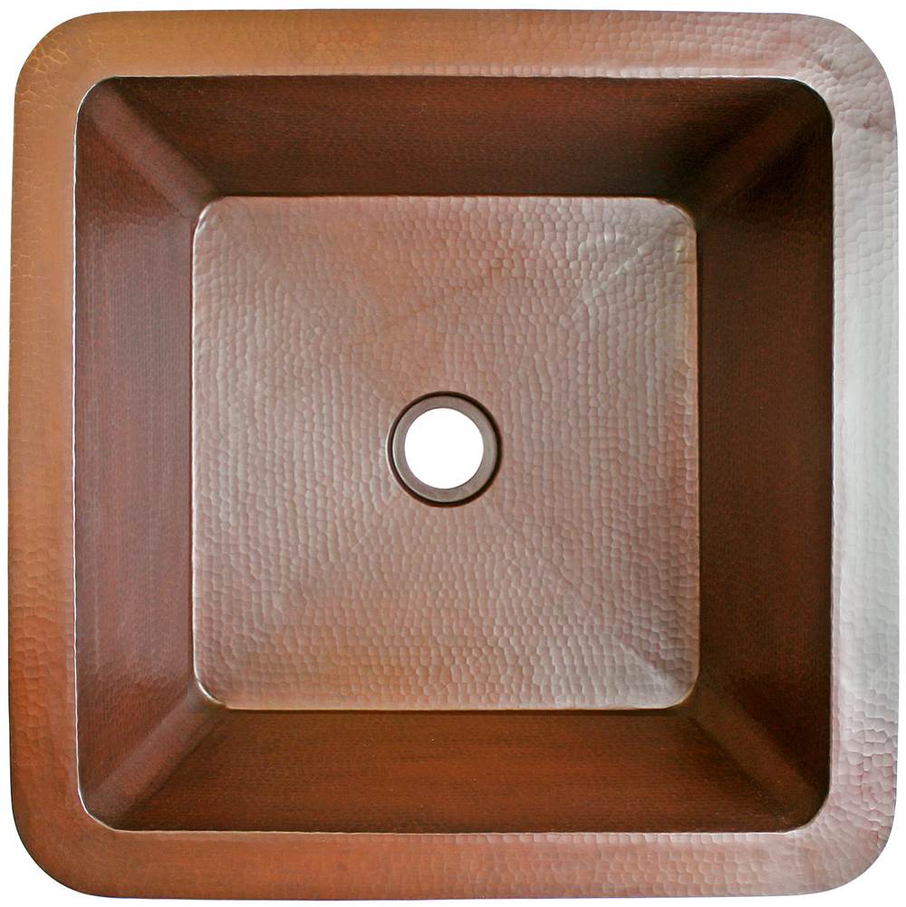 Linkasink Hammered Small Square with 2'' drain opening