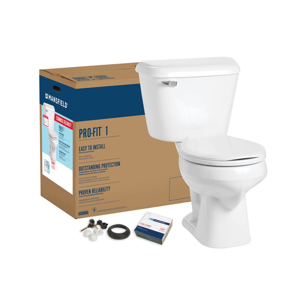 Mansfield Plumbing Pro-Fit 1 1.6 Round Complete Toilet Kit