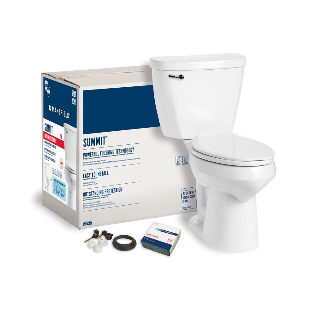 Central Kitchen & Bath ShowroomMansfield PlumbingSummit 1.28 Elongated SmartHeight Complete Toilet Kit